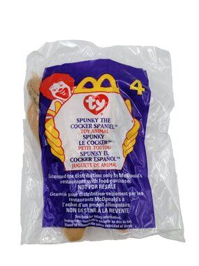 Spunky The Cocker Spaniel #4 McDonald’s Toy Retired 1999 New Sealed TY Teenie Be